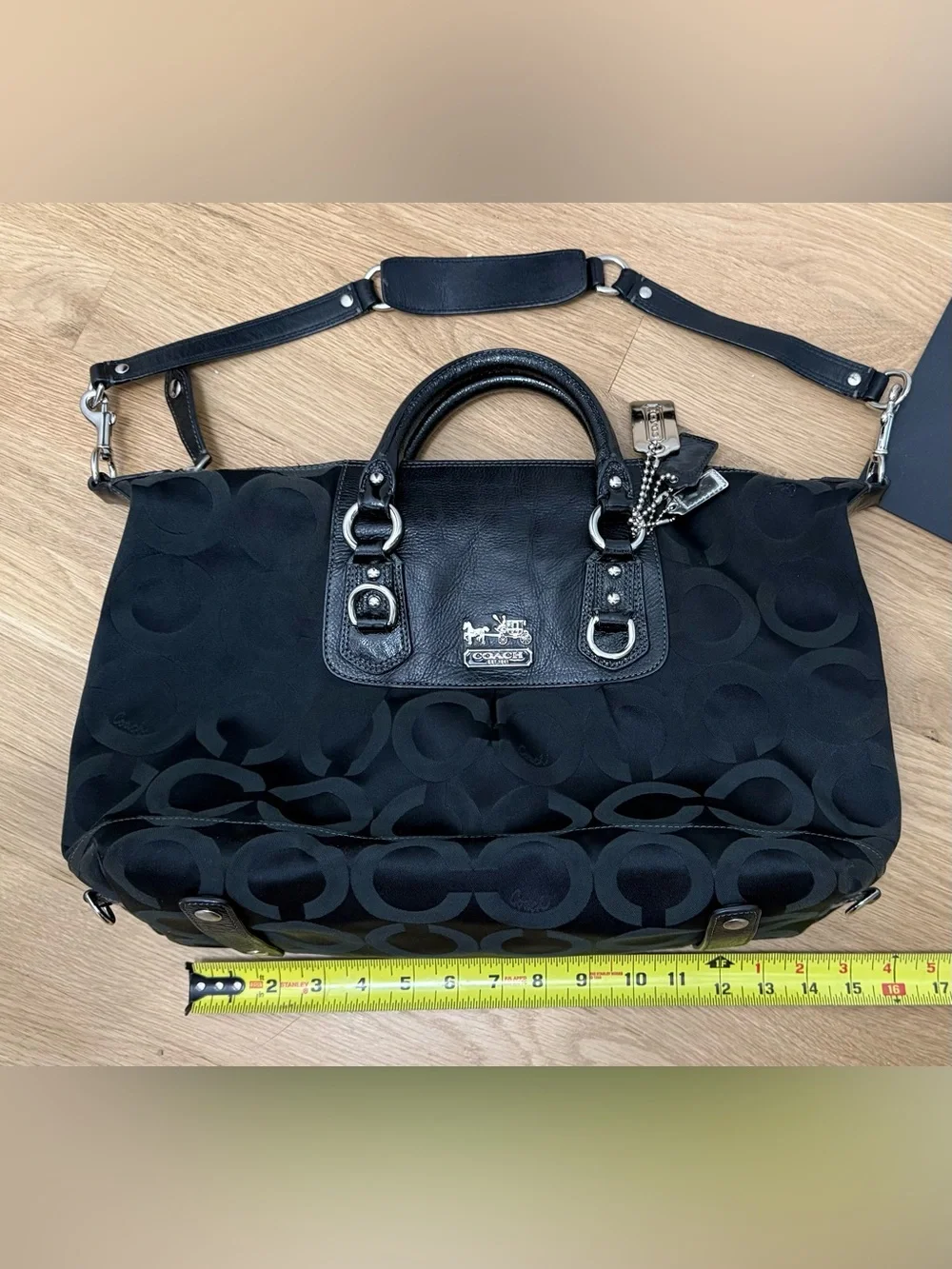 Coach Madison Op Art Sabrina Satchel & Convertible Shoulder Strap - Picture 10 of 15